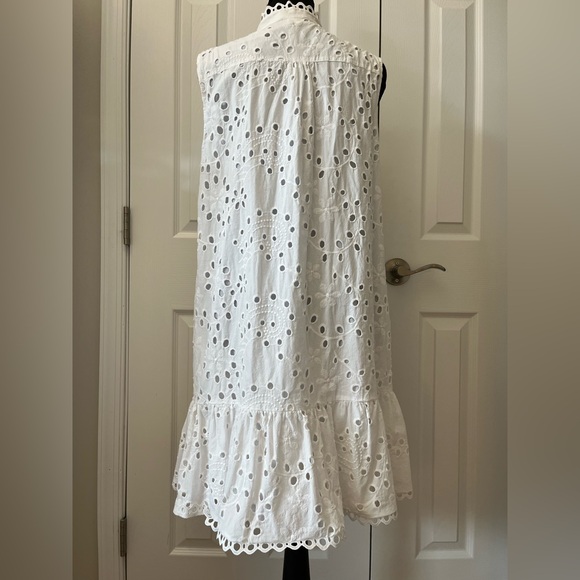 Eliza J White Eyelet Sleeveless Dress – Sz 14 EUC - Picture 3 of 13